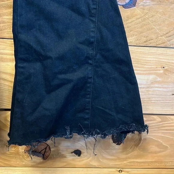 WOMEN'S PRE-WORN Medium MUMU BLUE ELASTIC WAIST‎ Flare and fringe bottom Y2K - Picture 2 of 9